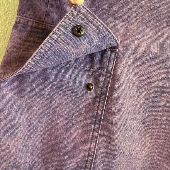 NWOT Sessun Captino Pink Purple Wash Denim Bermuda Shorts Size FR42 US10 - Picture 6 of 9